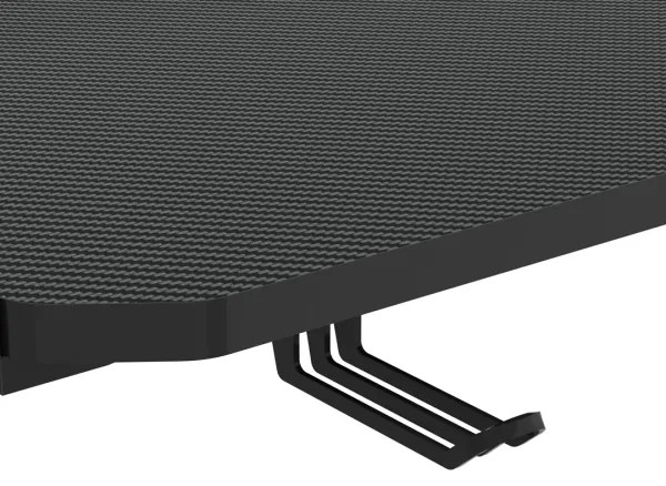 Masa de gaming FALCON 156x60 cm, iluminare LED RGB, negru