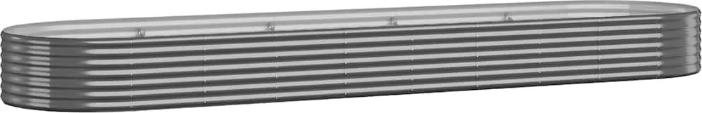 vidaXL Strat înălțat grădină 396x100x36 cm oțel galvanizat