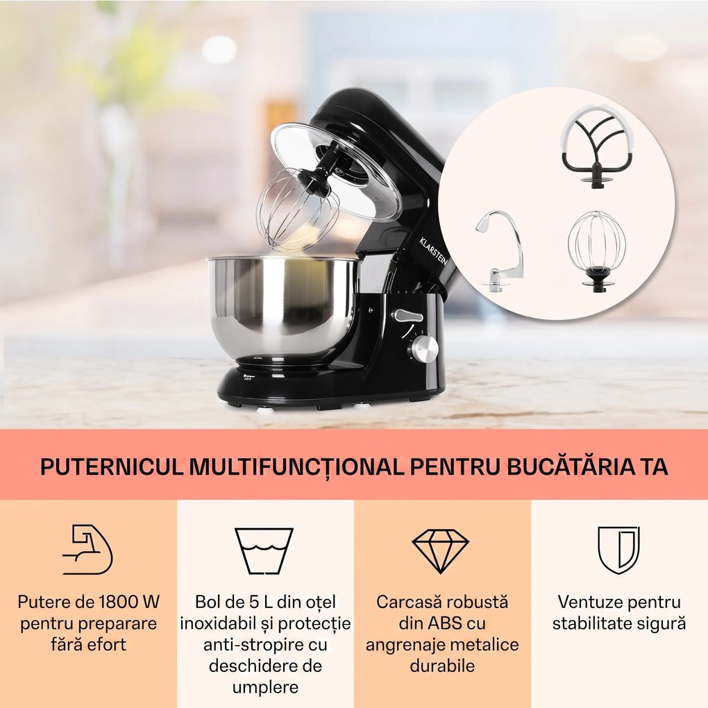 Klarstein Bella, robot de bucătărie, 1800 W, 5,2l