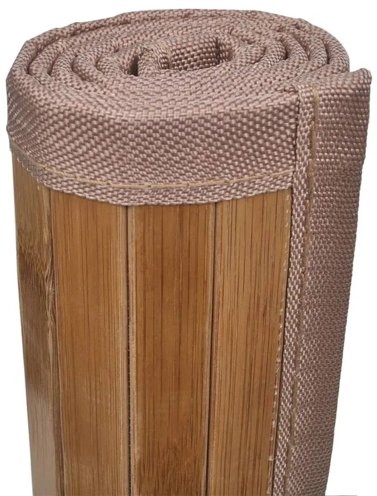 242112 Bamboo Bath Mat 60 x 90 cm Brown 1, Maro, 60 x 90 cm