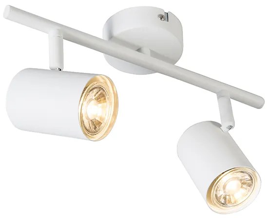 Spot reglabil modern alb cu 2 lumini - Jeana