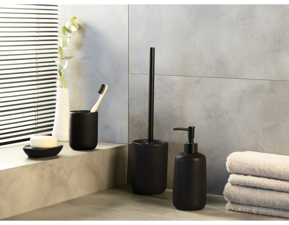 Dozator de săpun lichid negru din ceramică 500 ml Olinda – Allstar