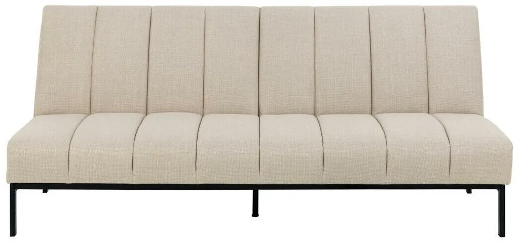 Canapea extensibilă Oakland 1001Beige, Negru, 87x198x95cm, 44 kg, Picioare: Metal