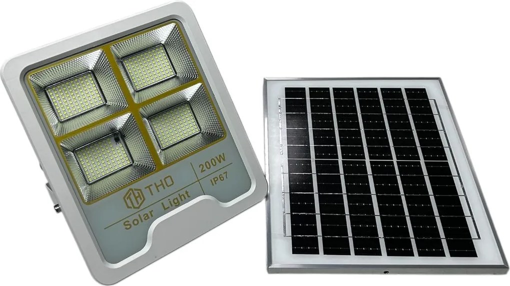Proiector Solar 200w IP 67 cu panou solar