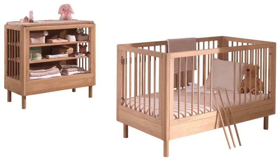 Set de mobilă pentru copii 2 buc. din lemn de stejar Forrest – Vipack