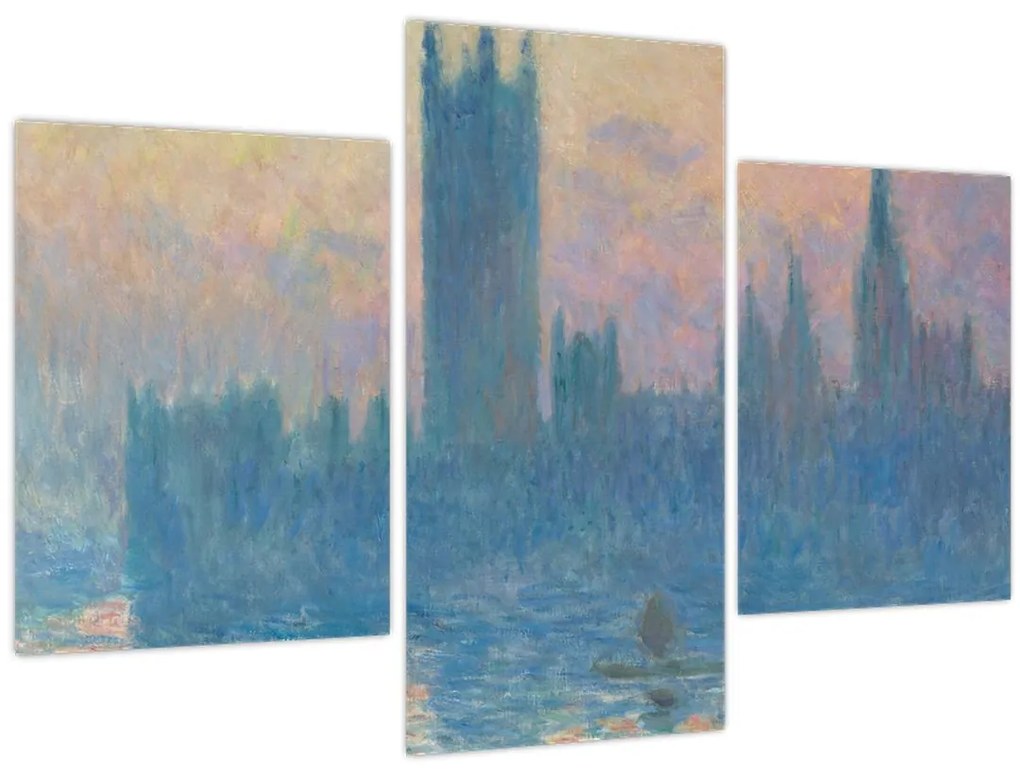 Tablou - Claude Monet, The Houses of Parliament, Sunset, reproducere (90x60 cm)