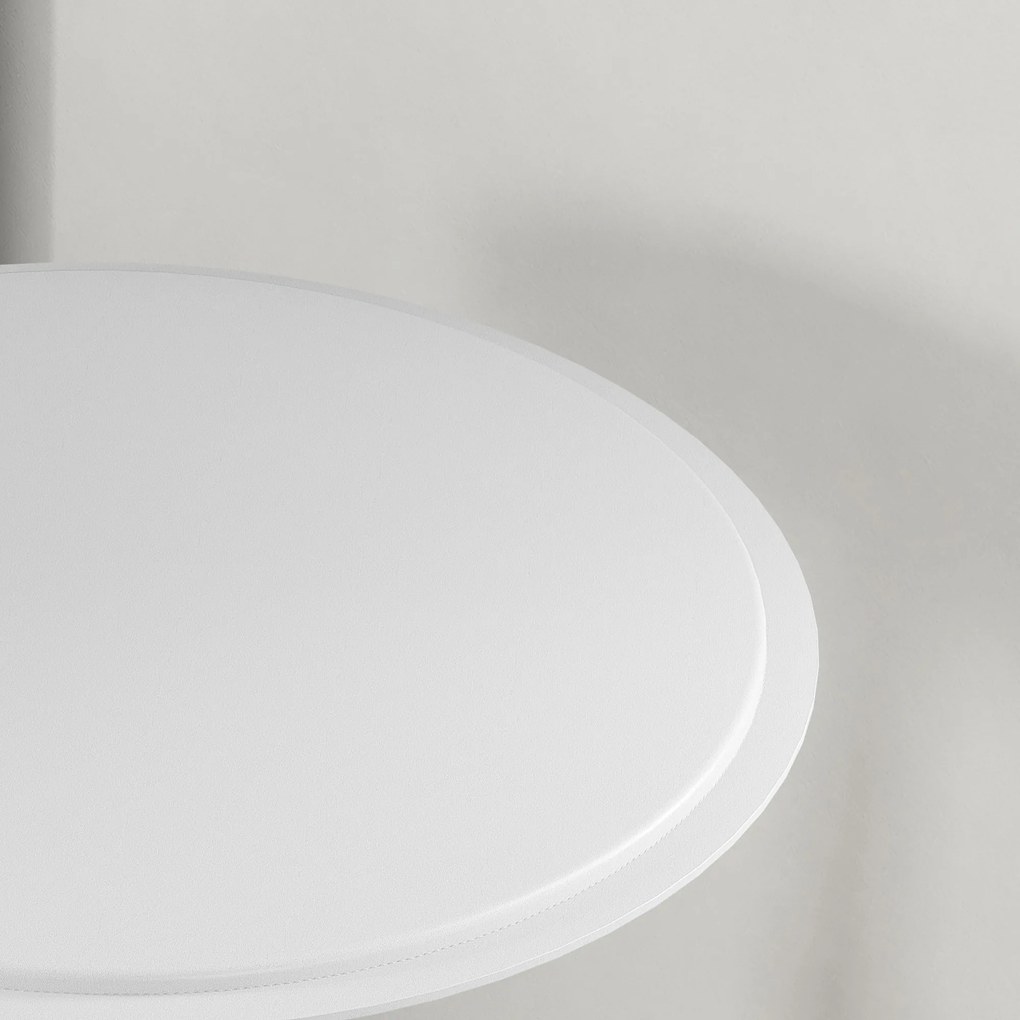HOMCOM Masă de Bar Rotundă Ø63 cm, Reglabilă pe Înălțime 67-93 cm, cu Structură Metalică și Blat Rotativ 360°, Albă | Aosom Romania