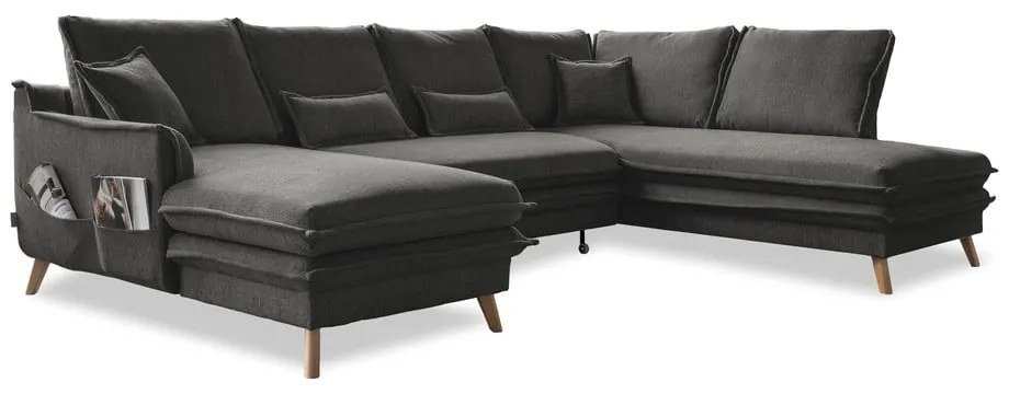 Colțar gri închis extensibil (cu colț pe partea dreaptă/în formă de "U") Charming Charlie – Miuform