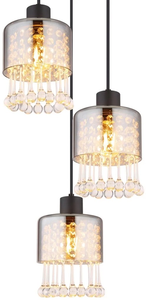 Lustra 3L design modern Hendry negru