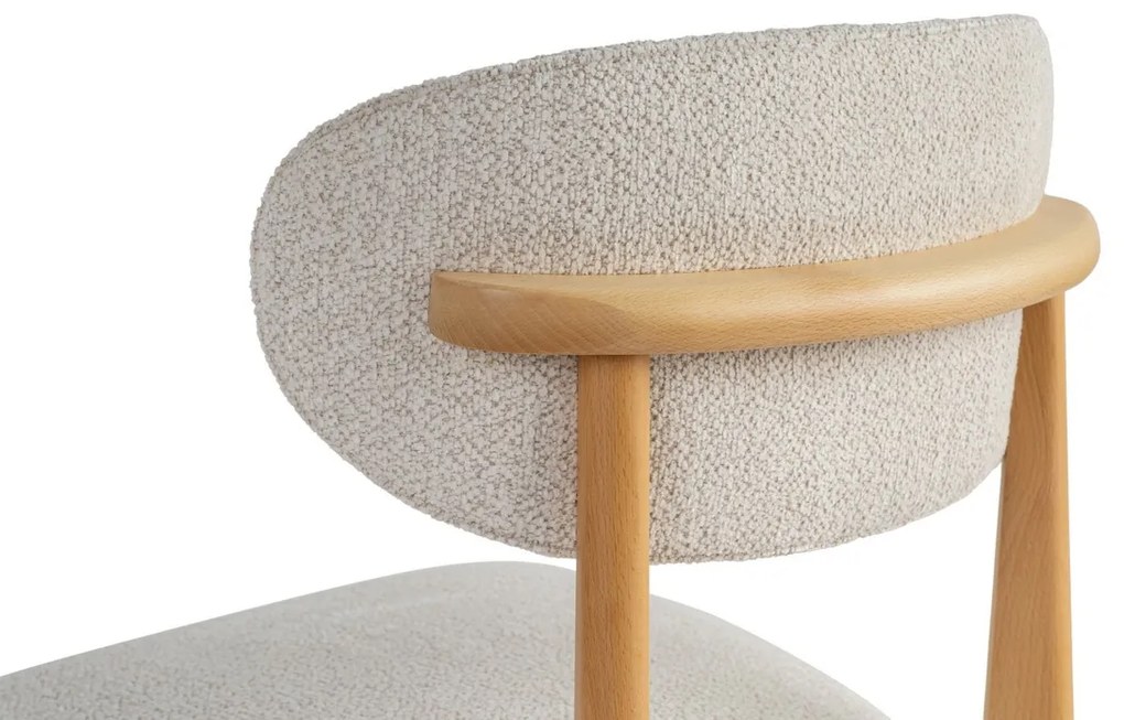 Set de scaune de sufragerie Lionte White and LightOak, 2 buc.