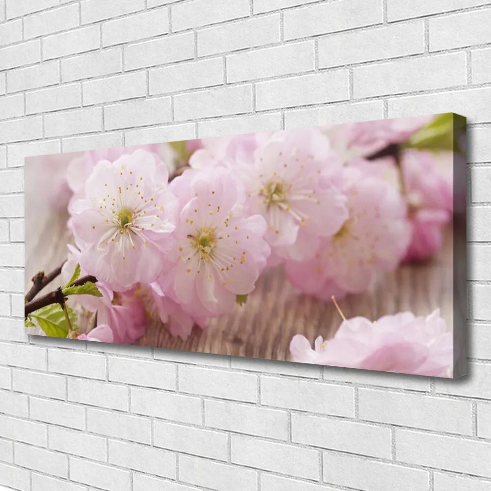 Tablou pe panza canvas Filiala Flori Floral Brown roz