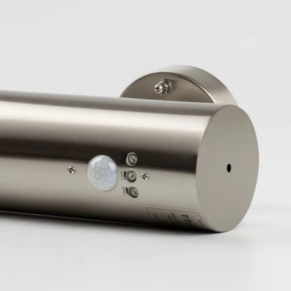 Aplică LED de exterior cu senzor, 1xGU10/5W/230V, crom mat