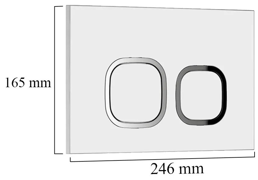 Set rezervor WC montat pe perete Roya Doris 83W