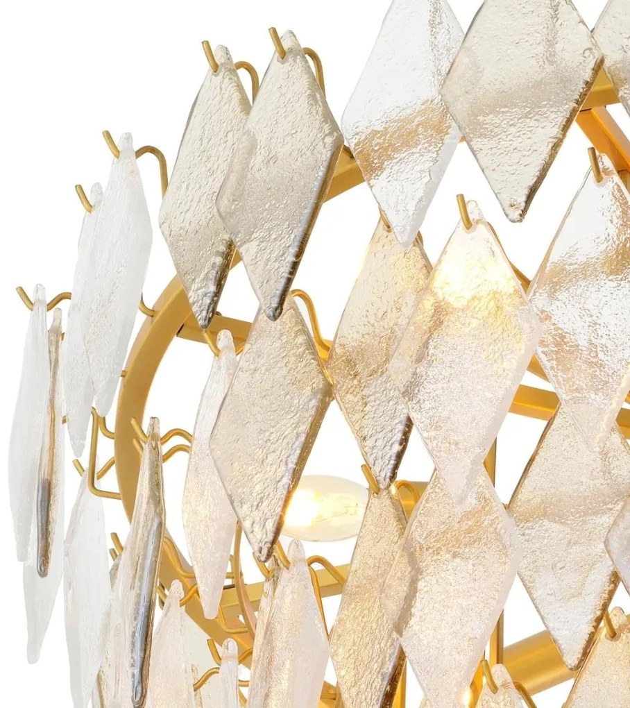 Candelabru LUX, Sticla Realizata Manual, Rhombus L