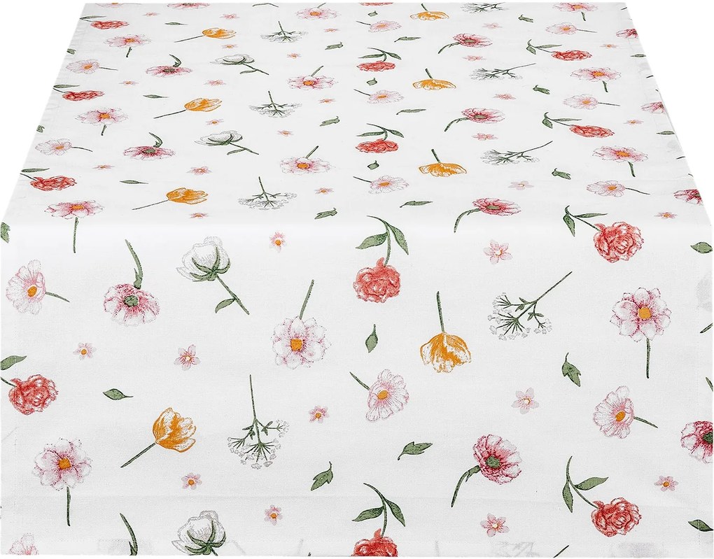 Fata de masa bumbac Flowers 50*140 cm