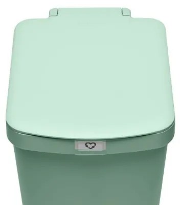 Coș cu pedală Brabantia StepUp 1008484, 25 L, Materiale ecologice, Deschidere mare, Verde deschis