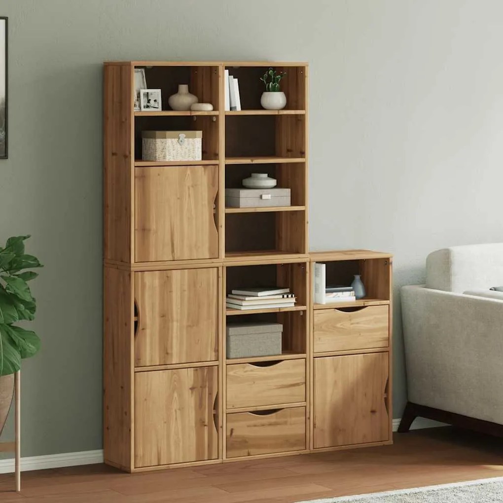 vidaXL Dulapuri laterale 5 buc &quot;ODDA&quot; 40x24x79 cm lemn masiv de pin