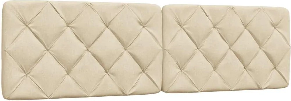 vidaXL Pernă pentru tăblie de pat, crem, 180 cm, material textil