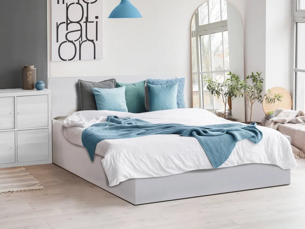 Pat de o persoana alb, SOFIA 120 x 200 cm Saltele: Fara saltea, Somiera pat: Cu lamele drepte