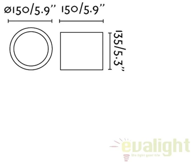 Plafoniera LED design modern minimalist NATSU alba 64204