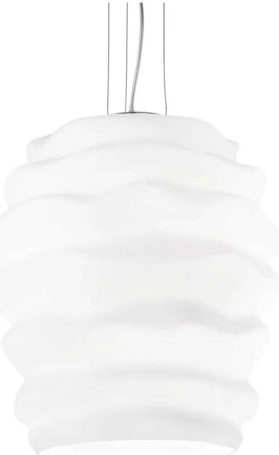 Lustră pe cablu Ideal Lux KARMA 1xE27/60W/230V d. 38 cm alb