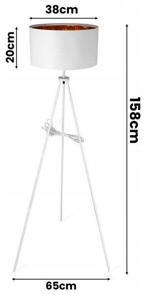 Lampă de podea albă 1xE27/40W/230V