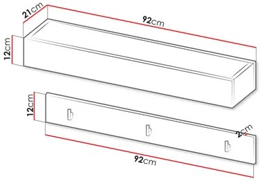 Set 2 cuier perete Semplo SM 06 (Alb alpin) . 1104498