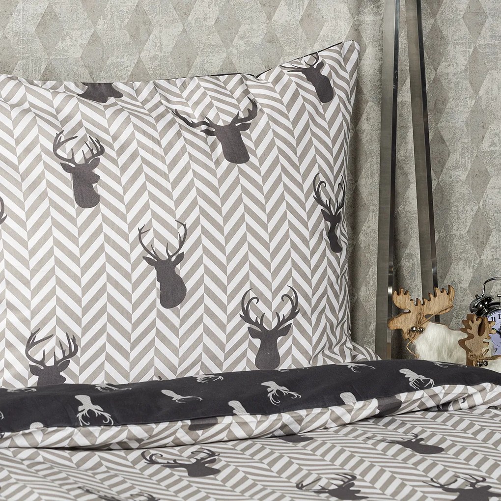 Lenjerie de pat din bumbac 4Home Reindeer, 140 x 220 cm, 70 x 90 cm, 140 x 220 cm, 70 x 90 cm