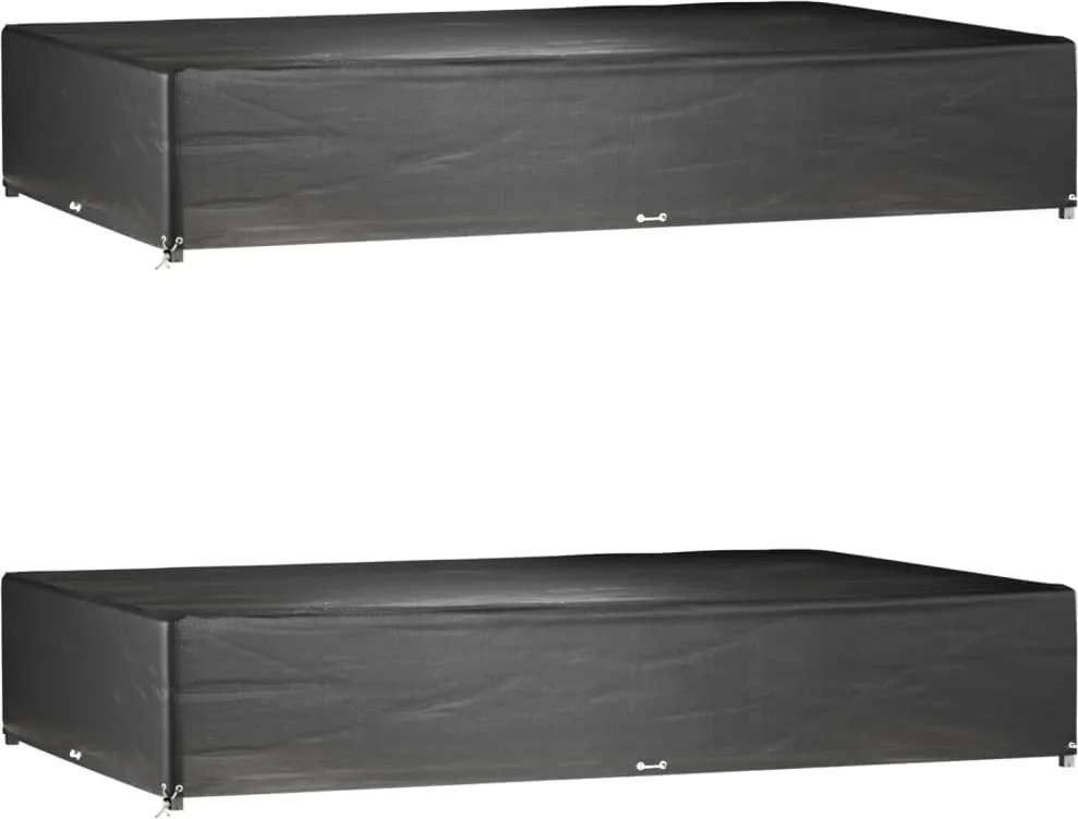 vidaXL Huse mobilier grădină, 2 buc, 16 ocheți, 325x205x60 cm, pătrat