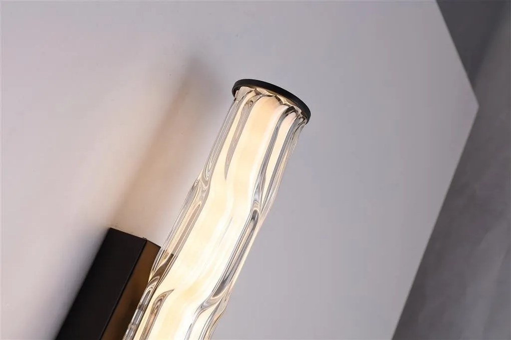 Aplica LED de perete baie metal sticla IP44 Vibrate