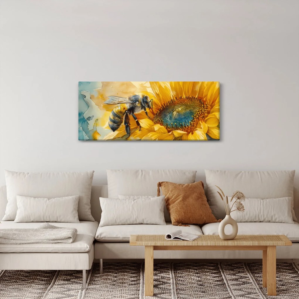 Tablou - Albină, acuarelă (120x50 cm)
