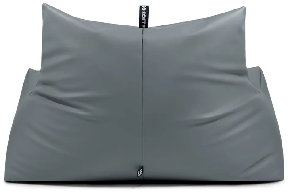 Fotoliu bean bag bej cu tapițerie din imitație de piele Icy Sofa – So Soft?