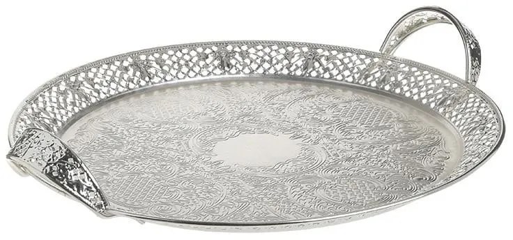 Tava metalica Antique Silver 45 cm x 40 cm x 8 cm