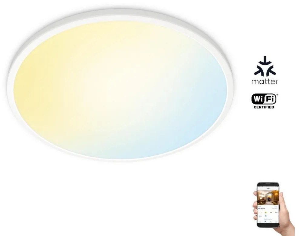 Plafonieră LED RGBW dimabilă SUPERSLIM LED/32W/230V Wi-Fi albă WiZ