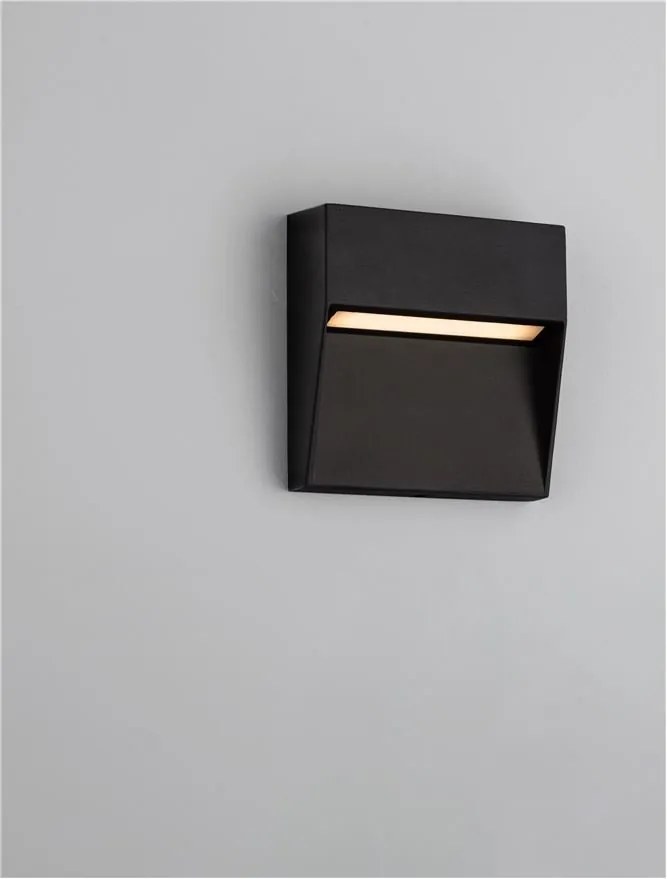 Mini Aplica LED pentru iluminat exterior IP65 RAY negru