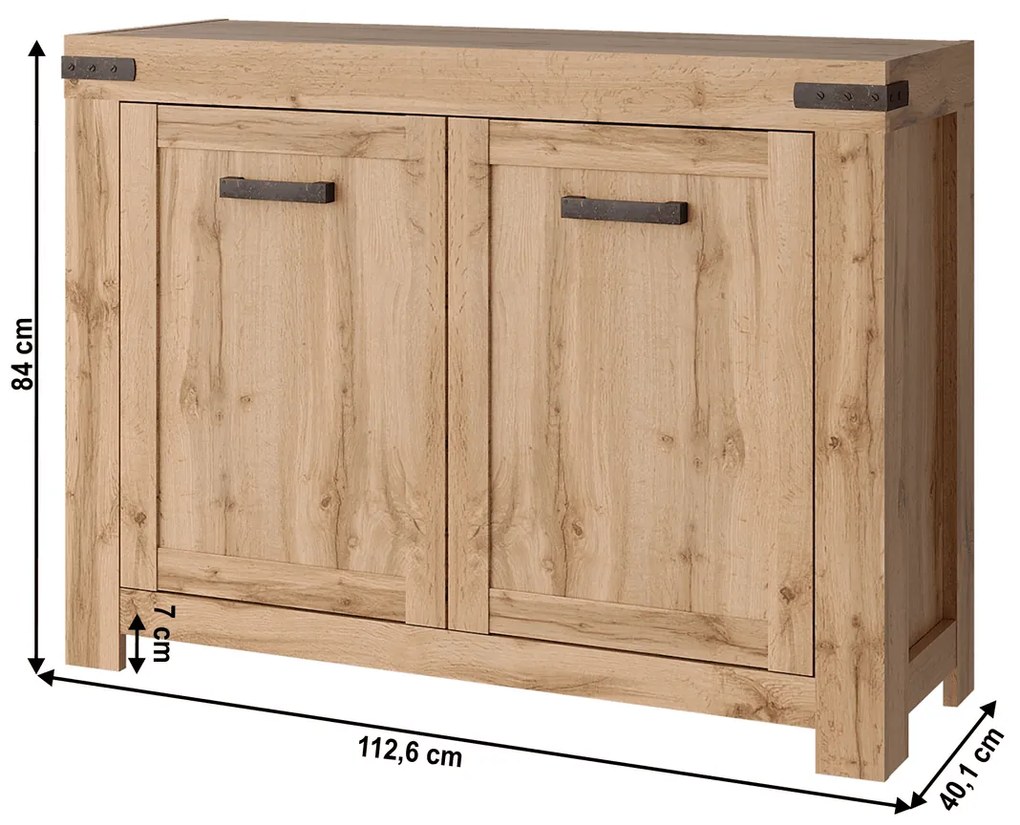 Dulap MORATIZ 2D, stejar wotan