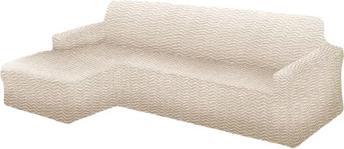 Gaico Huse bielastice CRISTINA smântână canapea cu otoman stânga (l. 170 - 300 cm)