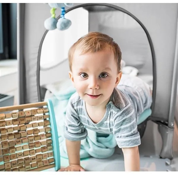 Pătuț pliabil BASIC gri BabyOno