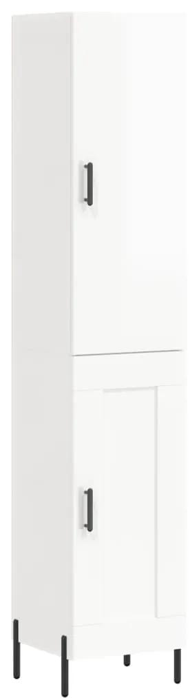 3199115 vidaXL Dulap înalt, alb extralucios, 34,5x34x180 cm, lemn prelucrat