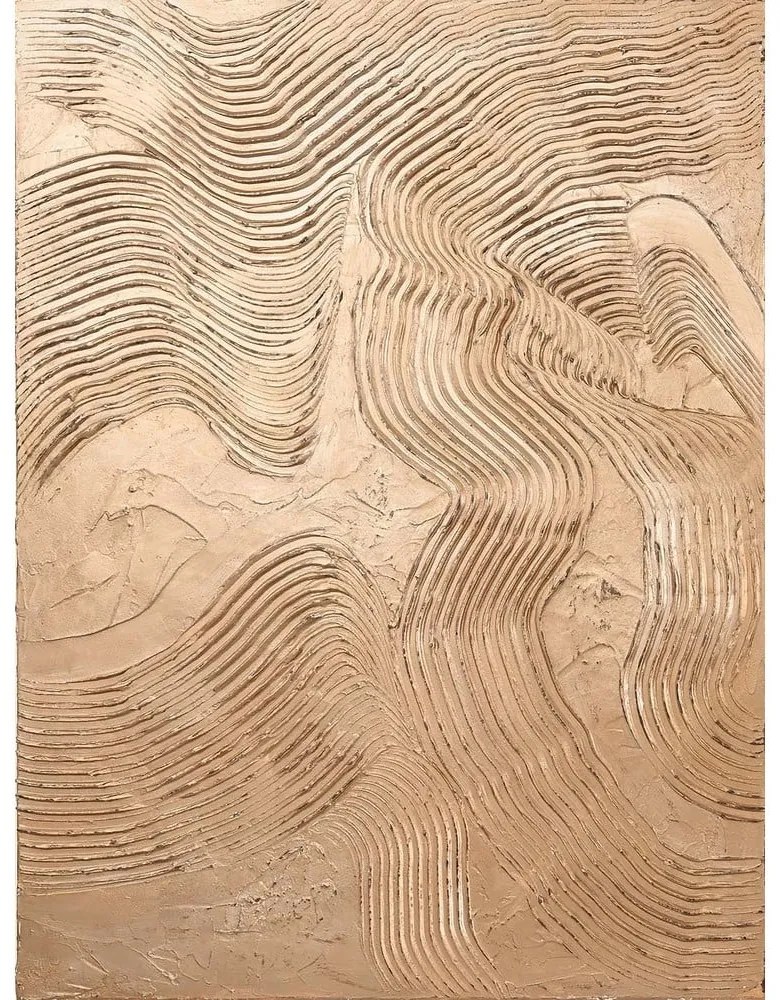 Tablou pictat manual 88x118 cm Metallic Brown – Malerifabrikken