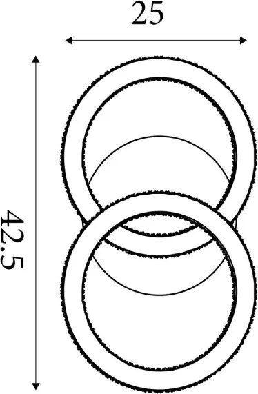 Searchlight 37122CP-LED Plafonieră cu dimmer SPECIFICAȚII LED/24W/230V 3000K 25x42,5 cm