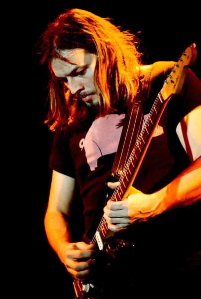 Fotografie David Gilmour, February 1977: concert of rock band Pink Floyd