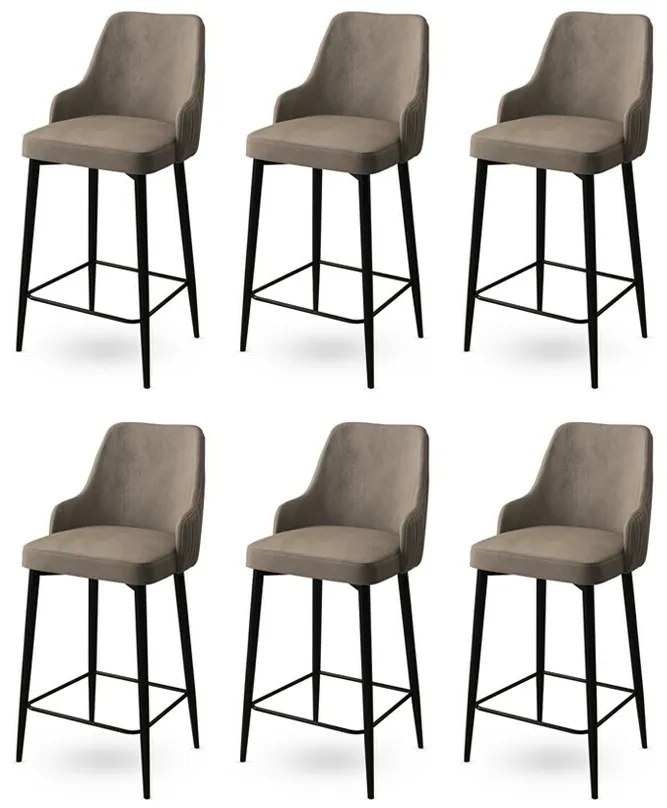 Set de scaune de bar Enox Cappuccino, 6 buc.