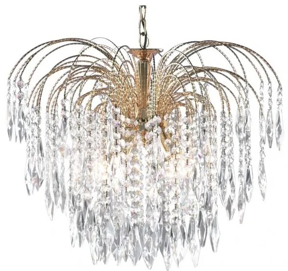 Lustra cristal suspendata design elegant Waterfall gold 5L 5175-5 SRT