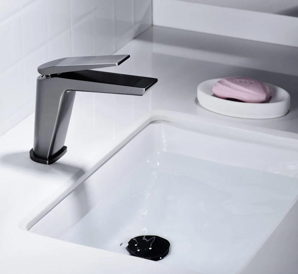 Baterie lavoar Premium, Modern Edition 5006-2, Negru-Gri