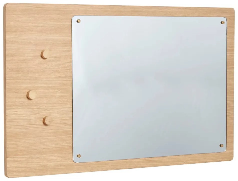 Oglindă de perete cu ramă din lemn 80x50 cm Split – Hübsch