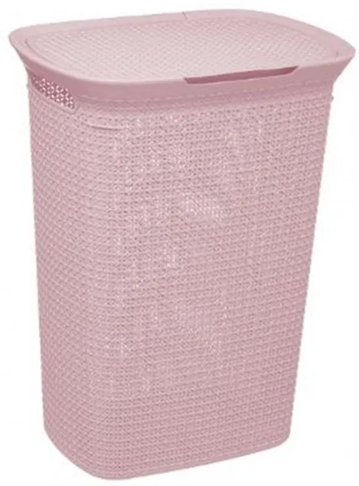 Cos rufe Scandi, plastic, roz, 57 litri, 46 x 35 x 61.5 cm