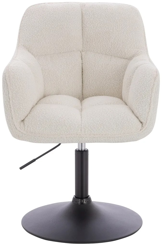 HR550N Scaun Crem Boucle cu Bază Neagră