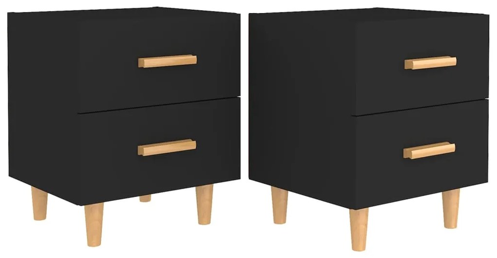 811973 vidaXL Noptiere, 2 buc., negru, 40x35x47,5 cm
