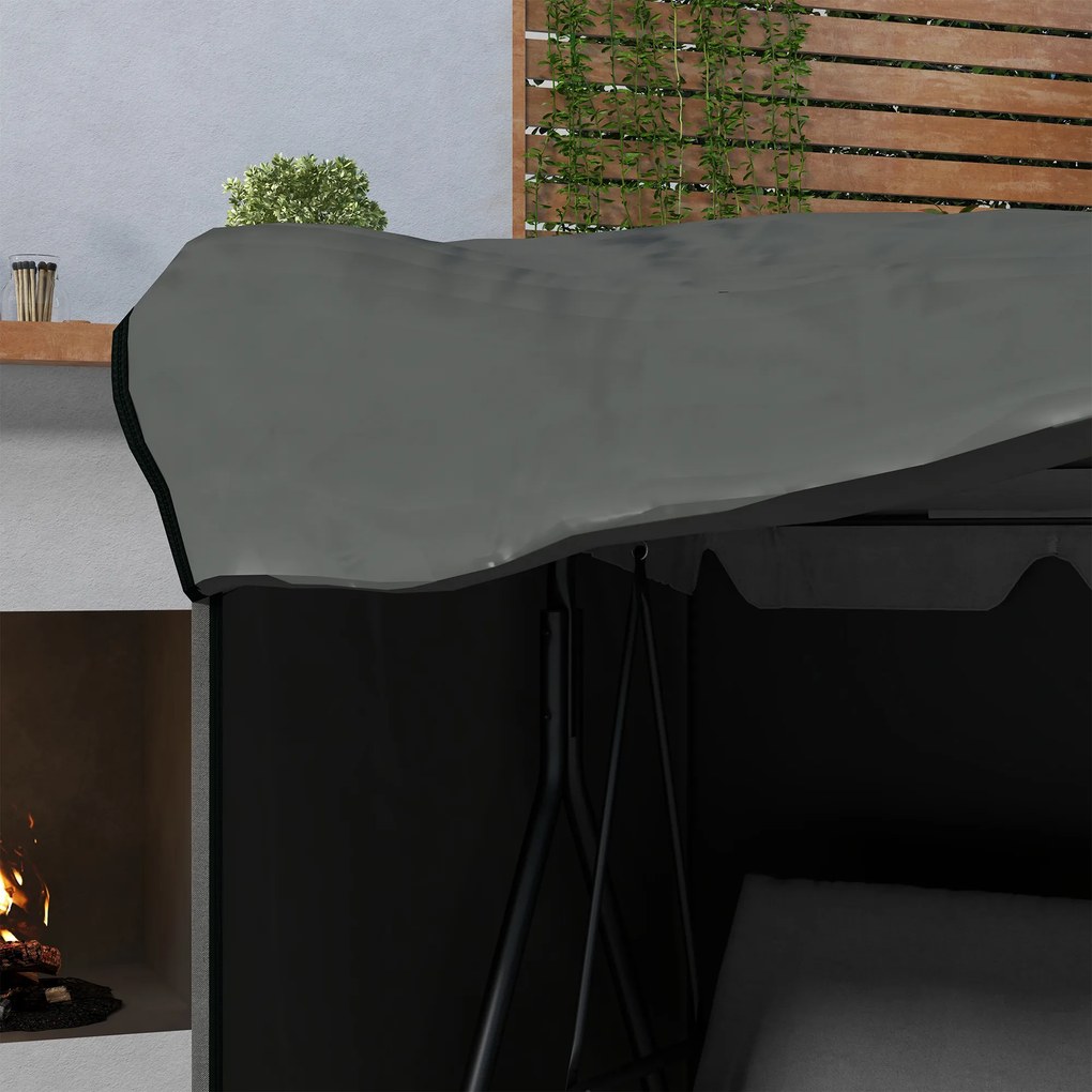 Outsunny Husă de protecție pentru balansoar de grădină din material Oxford 177 x 114 x 152 cm gri închis | Aosom Romania